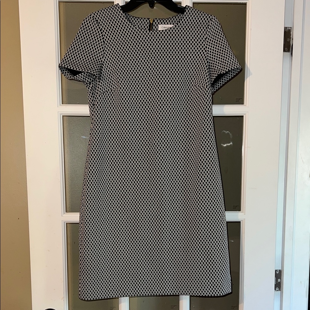 Calvin Klein Black and White Geometric Mini Dress